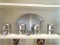 (LR) SHELF LOT; LOT INCLUDES A DEMEYERE MADE IN BELGIUM 16 IN OVAL ALUMINUM TRAY, 4 COFFEE CUPS WITH