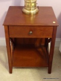 (BED1) END TABLES; ONE OF A PR. OF CHERRY ONE DRAWER END TABLES/ NIGHT STANDS- EXCELLENT CONDITION-