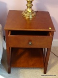 (BED1) END TABLES; ONE OF A PR. OF CHERRY ONE DRAWER END TABLES/ NIGHT STANDS- EXCELLENT CONDITION-