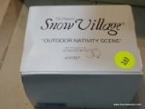 (UPBED) DEPT. 56 ACCESSORY; DEPT. 56 SNOW VILLAGE- OUTDOOR PORCELAIN NATIVITY SCENE IN BOX- 3 IN X 2