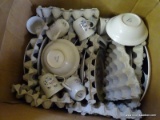 (GARAGE) CHINA LOT; BOX LOT OF TIENSHAN STONEWARE WITH PAINTED COWS CHINA STILL PACKED IN BOX