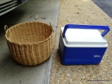 (GARAGE) COOLER; BASKET AND A 6 PACK COOLER