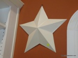 (LR) METAL STAR; WHITE PAINTED METAL STAR- 16 IN X 16 IN