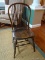 (SUNRM) CHAIR; MAHOGANY BRACED BACK WINDSOR CHAIR- REFINISHED- 17 IN X 18 IN X 37 IN