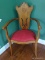 (SUNRM) VICTORIAN CHAIR; VICTORIAN PHOTOGRAPHER'S STYLE CHAIR WITH INCISED CARVING- 24 IN X 18 IN X