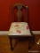 (BED1) VINTAGE CHAIR; VINTAGE WALNUT STAINED CANED BOTTOM CHAIR- CANE IN EXCELLENT CONDITION AND