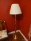 (BED1) FLOOR LAMP- BRASS FLOOR LAMP WITH SHADE- 57 IN