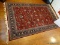 (BED1) ORIENTAL RUG; PERSIAN KASHAN HANDMADE ORIENTAL RUG IN MAROON BLUE AND IVORY- 6 FT. X 9 FT. 6