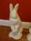 (BD1) GARDEN RABBIT; ONE OF 3 CAST PLASTER GARDEN RABBITS- 21 IN HIGH