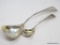 (2) BAILEY & CO. SILVER LADLES; (1) LARGE 13