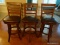 (KIT) STRONGSON FURNITURE BAR STOOLS; SET OF 3 RICH WOOD SWIVEL BARSTOOLS WITH DARK BROWN CUSHIONED