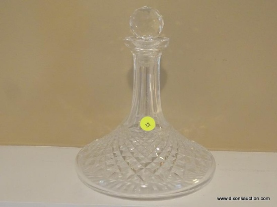 (LR) DECANTER; CRYSTAL SHIP'S DECANTER- 9 IN H