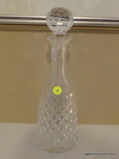 (LR) DECANTER; CRYSTAL DECANTER- 12 IN H