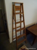 (GARAGE) ARCHBOLD WOODEN LADDER; 6FT TYPE III 200 LB MAX WOODEN LADDER.