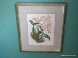 (SUNRM) BOTANICAL FRAMED PRINTS; PR OF BOTANICAL FRAMED AND MATTED PRINTS IN MARBLEIZED FRAMES- 17