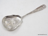 STIEFF STERLING REPOUSSE SERVING SPOON; MEASURES APPROX. 8