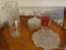 (DR) LOT OF ASSORTED GLASSWARE; 7 PIECE LOT OF ASSORTED GLASSWARE TO INCLUDE A LARGE GLASS VASE WITH