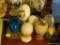 (DR) LOT OF DECORATIVE EGGS; 7 PIECE LOT OF DECORATIVE EGGS. INCLUDES 1 LARGE BLUE MARBLE, ONE