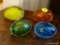 (FOY) SET OF GLASS EGG PAPERWEIGHTS; SET OF 4 GLASS PAPERWEIGHTS. INCLUDES BLUE, GREEN, YELLOW , AND