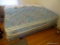 (BDRM1) SEALY MATTRESS AND BOX SPRING; KING SIZE BLUE PILLOW TOP MATTRESS WITH 2 TWIN SIZE BOX