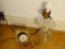 (BDRM1) ELECTRIC OIL LAMP AND CLOCK; 2 PIECE LOT TO INCLUDE A CLEAR GLASS ELECTRIC OIL LAMP, AND A