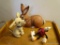 (OFC) LOT OF ASSORTED ITEMS LOT INCLUDES A PLASTIC RABBIT STATUE, A TACO BELL CHIHUAHUA PLUSH DOG,