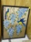 (DNRM) FRAMED OIL ON CANVAS; OIL ON CANVAS SHOWING BLUEBIRDS AND BLUE GRAPES. FRAMED IN A BLACK