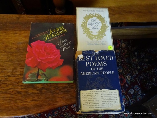 (LR) LOT OF VINTAGE POEM BOOKS; 3 PIECE LOT OF VINTAGE POEM BOOKS TO INCLUDE A GIFT OF LOVE, POEMS