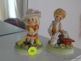 (LR) LOT OF NAPCOWARE FIGURINES; 2 PIECE LOT OF NAPCOWARE FIGURINES TO INCLUDE A GIRL WITH DUCKS