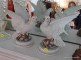 (LR) LOT OF VINTAGE MATCHING WHITE DOVES; 2 PIECE LOT OF RETIRED MATCHING WHITE DOVES BY ANDREA &