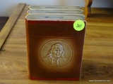 (OFC) CERAMIC BOOK COIN BANK; 3 4 IN X 3.25 IN X 5 IN. BOOKS WITH TITLES ON THE SIDE AND BENJAMIN