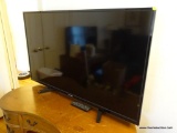 (OFC)TOSHIBA FLAT SCREEN TV; BLACK 50 IN FLAT SCREEN LCD TV ON BLACK BASE. MODEL NO. 50L420U. SERIAL
