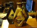 (DEN) LOT OF VINTAGE LIQUOR BOTTLES; 3 PIECE LOT OF BEAM'S CHOICE BOURBON. BOTTLES ARE FROM THE