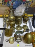 (DNRM) LOT OF ASSORTED BRASS ITEMS; LOT INCLUDES BRASS CANDLESTICK HOLDERS, 2 PLATE/ PICTURE