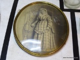 (DNRM) FRAMED ANTIQUE PORTRAIT; OVAL PICTURE OF A MIDDLE AGED WOMAN. FRAMED IN A GOLD TONED FRAME.