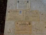 SET OF WAR RATION BOOKS; COMPLETE SET OF WAR RATION BOOKS ONE-FOUR ALL ISSUED TO THE SAME PERSON.