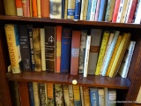 (FOYER) SHELF OF VINTAGE BOOKS; 20 PIECE LOT OF VINTAGE BOOKS TO INCLUDE TITLES SUCH AS THE CAINE