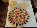 (LR) LOT OF WOVEN DECORATIONS; 3 PIECE LOT OF ASSORTED WOVEN DECORATIONS TO INCLUDE A DECORATIVE