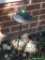 (OUT) GARDEN ITEMS; LOT INCLUDES AN ANGEL, A FROG, AND A SMALL SHELL BIRD BATH WITH BIRD SCULPTURE