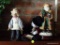 (DEN) LOT OF CHRISTMAS FIGURINES; 4 PIECE LOT OF CHRISTMAS FIGURINES TO INCLUDE 2 CLOTH SNOWMAN,