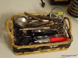 (KIT) ASSORTED UTENSILS; LOT INCLUDES NUTCRACKERS, PICKS, A WINE BOTTLE OPENER, SILVERPLATE AND