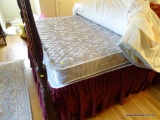 (UPMR) FULL SIZE BED; SIMMONS BEAUTYREST MATTRESS AND BOXSPRING. MEASURES 4 FT 5 IN X 6 FT 4.5 IN.