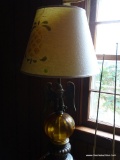 (SDRM) EAGLE STATUE TABLE LAMP; TABLE LAMP WITH AN EAGLE STANDING ON A BRANCH WITH SPREAD WINGS.