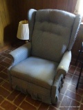 (DEN) WING BACK ARM CHAIR; WINGBACK WITH CHAIR WITH A RECLINING FOOTREST AND ROCKING CHAIR