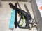 LOT OF ASSORTED GREENWORKS HOSE AND OTHER PIPES; 6 PIECE LOT TO INCLUDE A GENUINE GE REFRIGERATOR