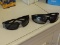 SET OF SAFETY GLASSES; 2 PIECE LOT OF BLACK 3M PERFORMANCE EYEWEAR PLASTIC SAFETY GLASSES.