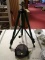 LOT OF SPRINKLER AND KNEE PAD; 2 PIECE LOT TO INCLUDE A TRIPOD SPRINKLER WITH ADJUSTABLE HEIGHTS AND