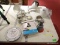 LOT OF ASSORTED HOME ACCESSORIES; 7 PIECE LOT TO INCLUDE 2 MOTION DETECTOR SPOTLIGHTS, A MOEN