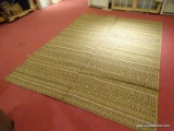 UNIQUE LOOM OUTDOOR AREA RUG; OUTDOOR MODERN COLLECTION OUTDOOR POLYESTER RUG WITH A GOLD COLOR.