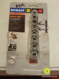 KOBALT SOCKET SET; KOBALT 8 PC STEEL GRIP SOCKET SET WITH ALL-STEEL ADVANCED CAM TECHNOLOGY GRIBS